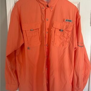 Columbia Men’s Orange PFG Omni-Shade Long-sleeved Shirt